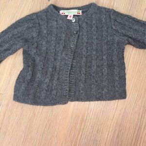 Bonpoint wool charcoal grey cardigan